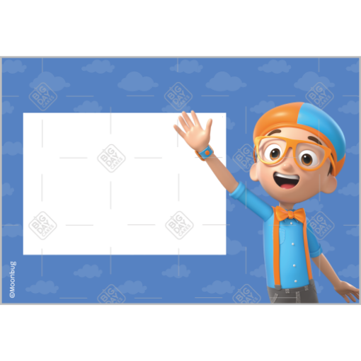 Blippi cake topper frame - landscape
