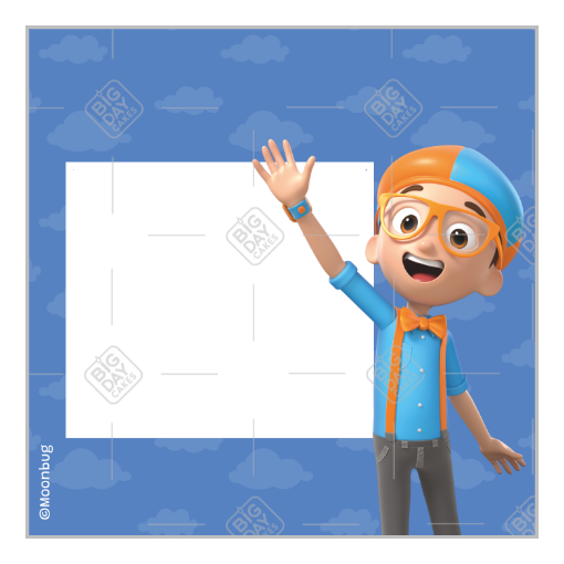 Blippi cake topper frame - square