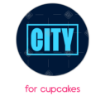 Man City Flags Dark Blue topper - cupcakes