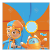 Blippi & TABBS Happy Birthday topper - square
