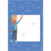 Blippi cake topper frame - portrait