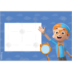 Blippi Happy Birthday cake topper frame