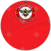 Brentford crest design topper - round