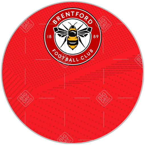 Brentford crest design topper - round