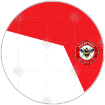 Brentford crest frame - round