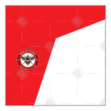Brentford crest frame - square