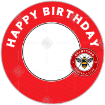 Brentford Happy Birthday frame - round