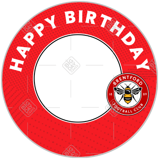 Brentford Happy Birthday frame - round