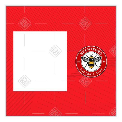 Brentford Happy Birthday frame - square