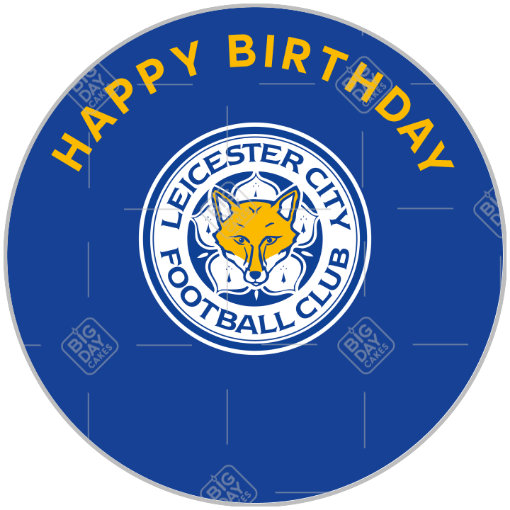 Leicester City FC HB cake topper - round