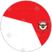 Brentford crest frame - round