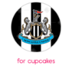 Newcastle United Black and White frame - cupcakes