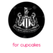Newcastle United dark crest topper - cupcakes