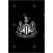 Newcastle United Happy Birthday topper with dark crest topper - portrait