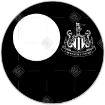 Newcastle United dark crest Happy Birthday frame - round
