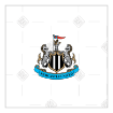 Newcastle United Happy Birthday white design topper - square