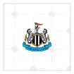 Newcastle United white design topper - square