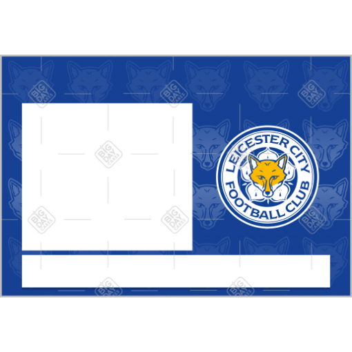 LeicesterCityFC-fox-pattern-photo frame - landscape