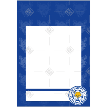 LeicesterCityFC-fox-pattern-photo frame - portrait