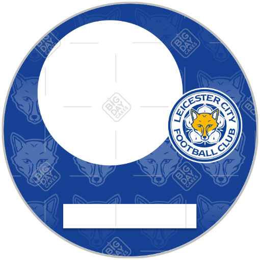LeicesterCityFC-fox-pattern-photo frame - round