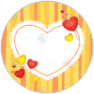 Love heart cut out frame - round