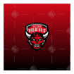 Salford Red Devils fade cake topper - square