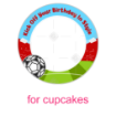 Football-Birthday frame - cupcakes