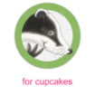 Percy and animals in a wheelbarrow frame - cupcakes