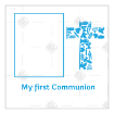 Communion Blue Cross frame - square