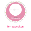 Communion flowers pink frame - cupcakes