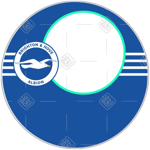Brighton and Hove Albion blue frame - round