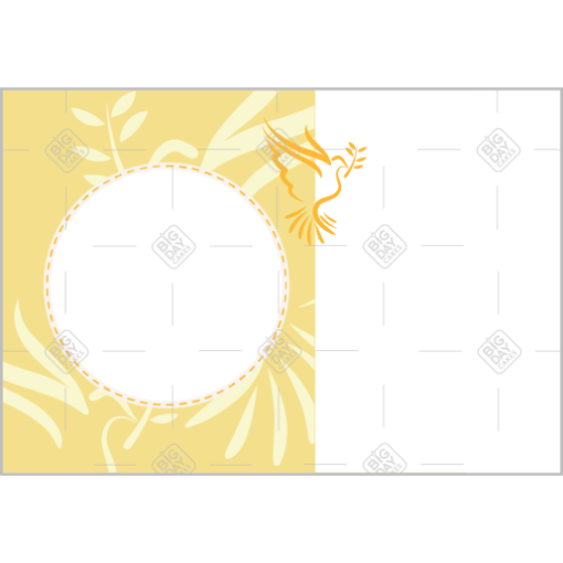 Confirmation-yellow-dove frame - landscape